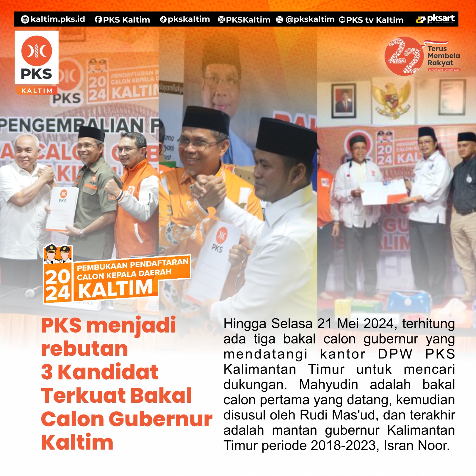 PKS menjadi rebutan 3 kandidat terkuat bacakada Gubernur Kaltim